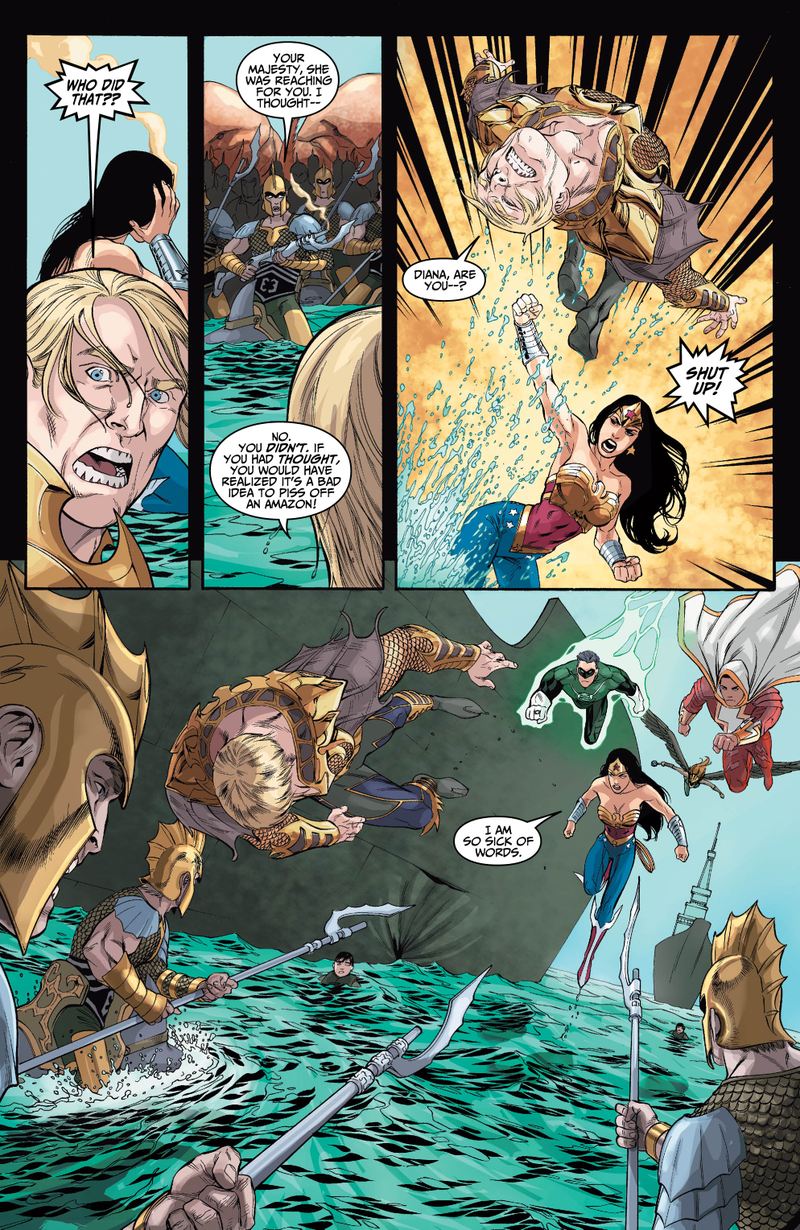Illustration for article titled Aquaman Isn’t Happy In This Preview of Next Week’s Injustice #4
